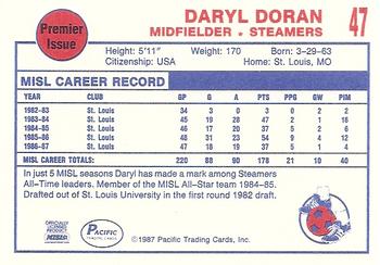 1987-88 Pacific MISL #47 Daryl Doran Back