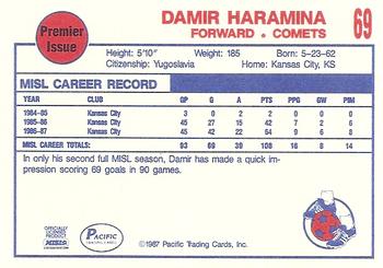1987-88 Pacific MISL #69 Damir Haramina Back