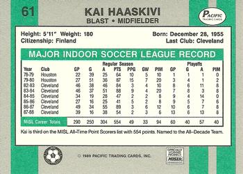 1988-89 Pacific MISL #61 Kai Haaskivi Back