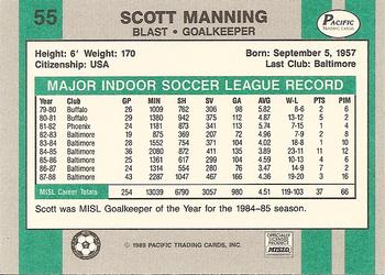 1988-89 Pacific MISL #55 Scott Manning Back