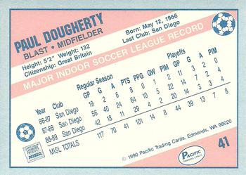 1989-90 Pacific MISL #41 Paul Dougherty Back
