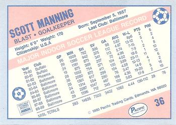 1989-90 Pacific MISL #36 Scott Manning Back