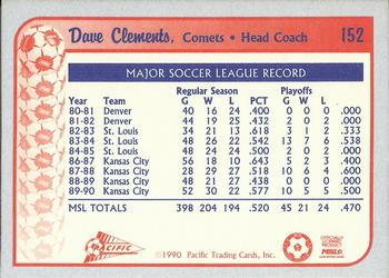 1990-91 Pacific MSL #152 Dave Clements Back