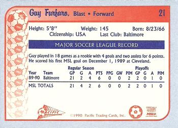 1990-91 Pacific MSL #21 Guy Furfaro Back