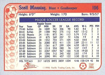 1990-91 Pacific MSL #106 Scott Manning Back