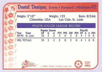 1990-91 Pacific MSL #42 Daniel Donigan Back