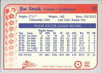 1990-91 Pacific MSL #82 Jim Gorsek Back