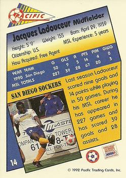 1991-92 Pacific MSL #14 Jacques Ladouceur Back