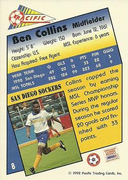1991-92 Pacific MSL #8 Ben Collins Back