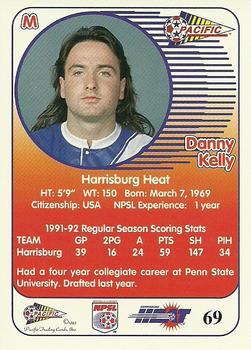 1993 Pacific NPSL #69 Danny Kelly Back