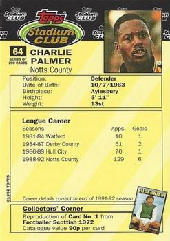 1992 Stadium Club #64 Charlie Palmer Back