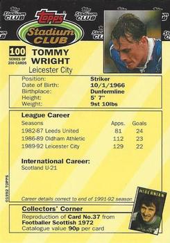 1992 Stadium Club #100 Tommy Wright Back