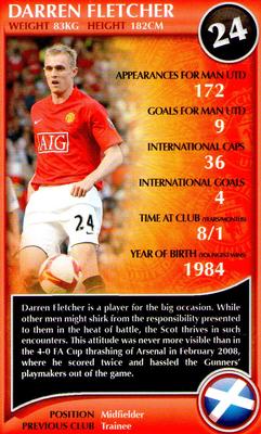 2009 Top Trumps Specials Manchester United #NNO Darren Fletcher Front