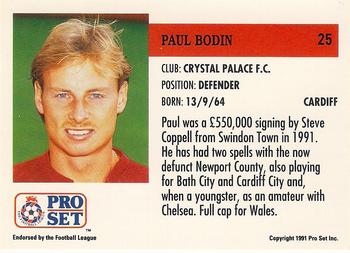 1991-92 Pro Set (England) #25 Paul Bodin Back