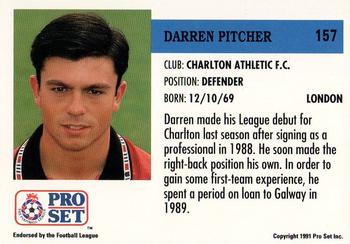 1991-92 Pro Set (England) #157 Darren Pitcher Back