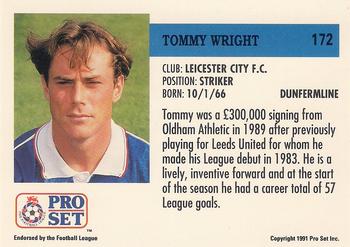 1991-92 Pro Set (England) #172 Tommy Wright Back