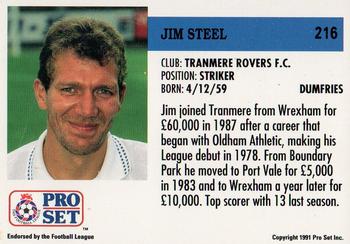 1991-92 Pro Set (England) #216 Jim Steel Back