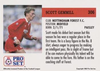 1991-92 Pro Set (England) #306 Scot Gemmill  Back