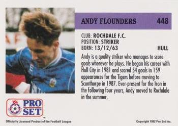 1991-92 Pro Set (England) #448 Andy Flounders  Back