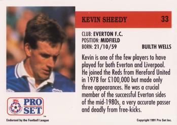 1991-92 Pro Set (England) #33 Kevin Sheedy Back