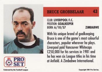 1991-92 Pro Set (England) #43 Bruce Grobbelaar Back