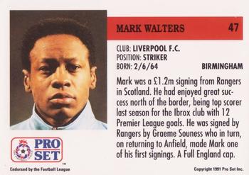 1991-92 Pro Set (England) #47 Mark Walters Back