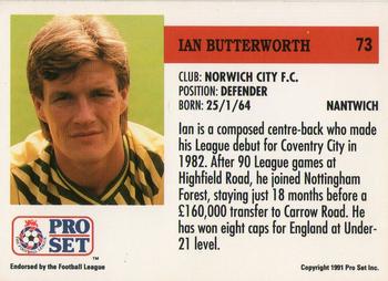 1991-92 Pro Set (England) #73 Ian Butterworth Back