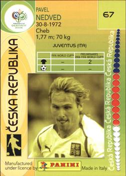 2006 Panini World Cup #67 Pavel Nedved Back