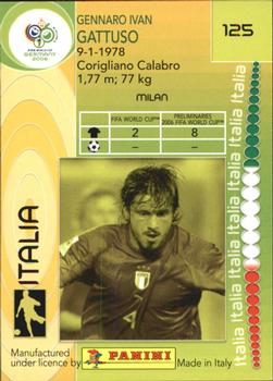 2006 Panini World Cup #125 Gennaro Gattuso Back
