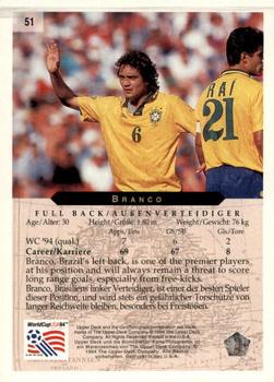 1994 Upper Deck World Cup Contenders English/German #51 Branco Back