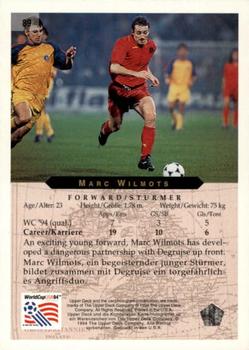 1994 Upper Deck World Cup Contenders English/German #89 Marc Wilmots Back