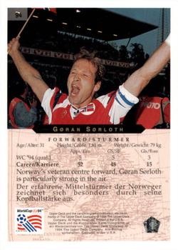 1994 Upper Deck World Cup Contenders English/German #94 Goran Sorloth Back