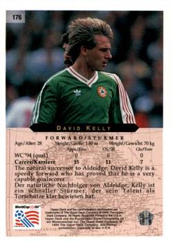 1994 Upper Deck World Cup Contenders English/German #176 David Kelly Back