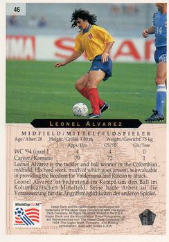 1994 Upper Deck World Cup Contenders English/German #46 Leonel Alvarez Back
