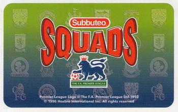 1996 Subbuteo Squads Premier League #NNO David James Back