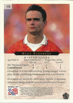 1994 Upper Deck World Cup Contenders English/Spanish #173 Marc Overmars Back