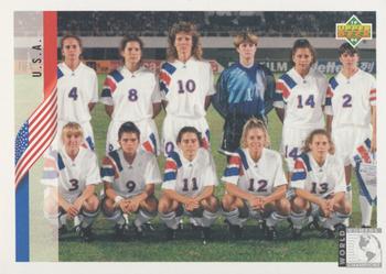 1994 Upper Deck World Cup Contenders English/Spanish #275 USA Women's Team Front