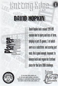 1999 Futera Leeds United Fans' Selection #6 David Hopkin Back