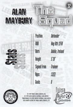 1999 Futera Leeds United Fans' Selection #32 Alan Maybury Back