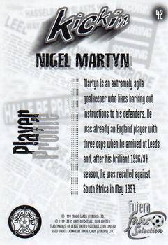 1999 Futera Leeds United Fans' Selection #42 Nigel Martyn Back