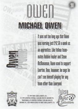 1999 Futera Liverpool Fans' Selection #90 Michael Owen Back