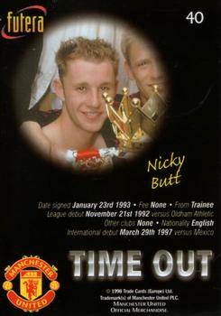 1998 Futera Manchester United #40 Nicky Butt Back