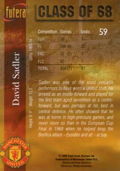 1998 Futera Manchester United #59 David Sadler Back