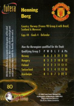 1998 Futera Manchester United #80 Henning Berg Back