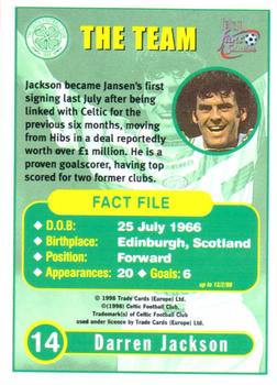1997-98 Futera Celtic Fans Selection #14 Darren Jackson Back