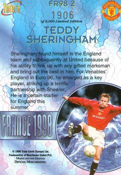 1998 Futera Manchester United - France 98 #FR2 Teddy Sheringham Back