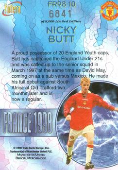 1998 Futera Manchester United - France 98 #FR10 Nicky Butt Back