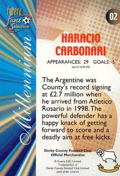 2000 Futera Fans Selection Derby County - Foil #2 Horacio Carbonari Back