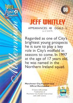 2000 Futera Fans Selection Manchester City - Foil #8 Jeff Whitley Back