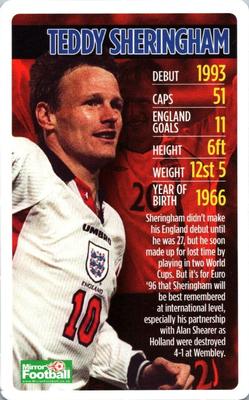 2010 Top Trumps England Daily Mirror #NNO Teddy Sheringham Front